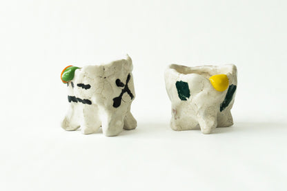 Memory Foam ochoko sake cups by Onree, showing different colours and irregular forms — additional view 2